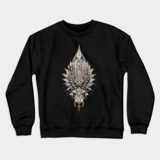 Thai Tattoo: Thai Sak Yant Tattoo Design on a Dark Background Crewneck Sweatshirt